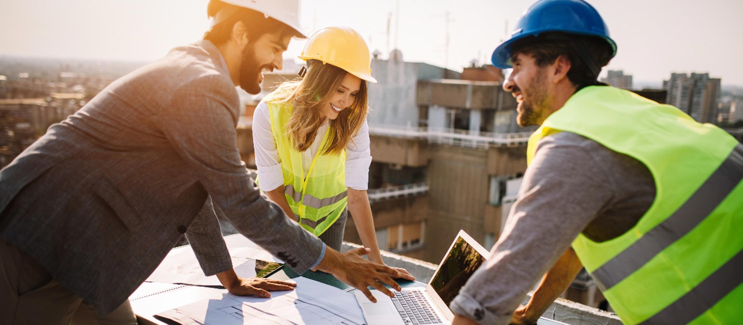 planners working at construction site